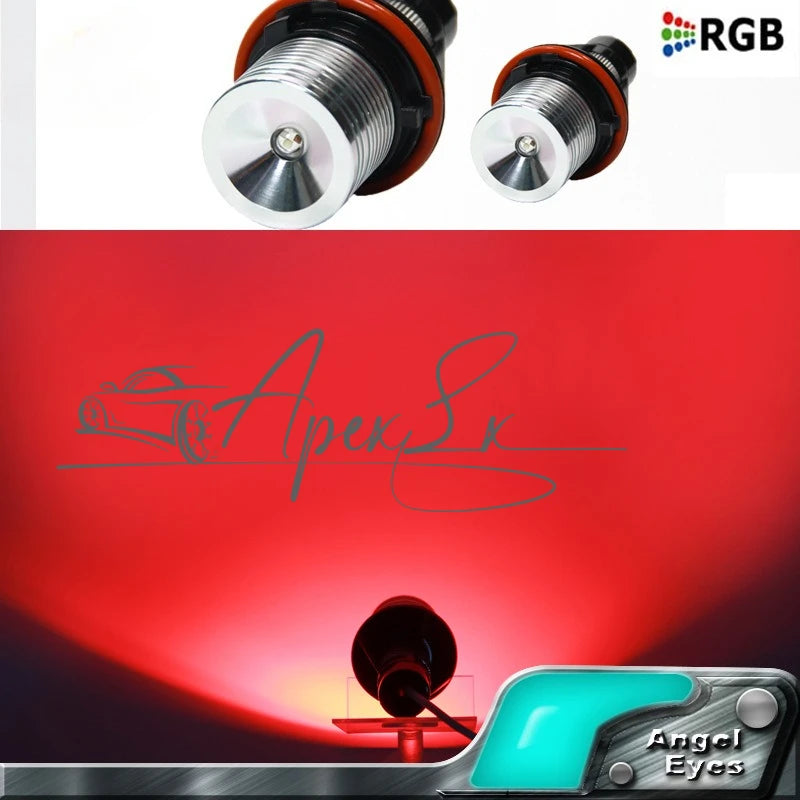 For BMW E39 E60 E87 E61 Marker Angel Eye Bulb 5W RGB Ir Remote