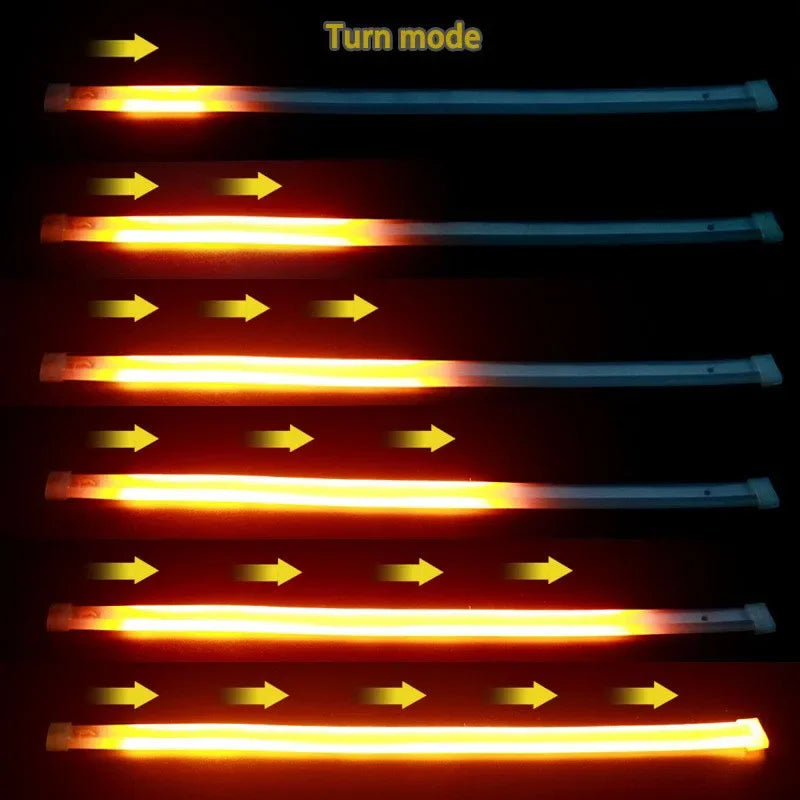 1pair 12V Drl Daytime Running Flexible Waterproof Strip