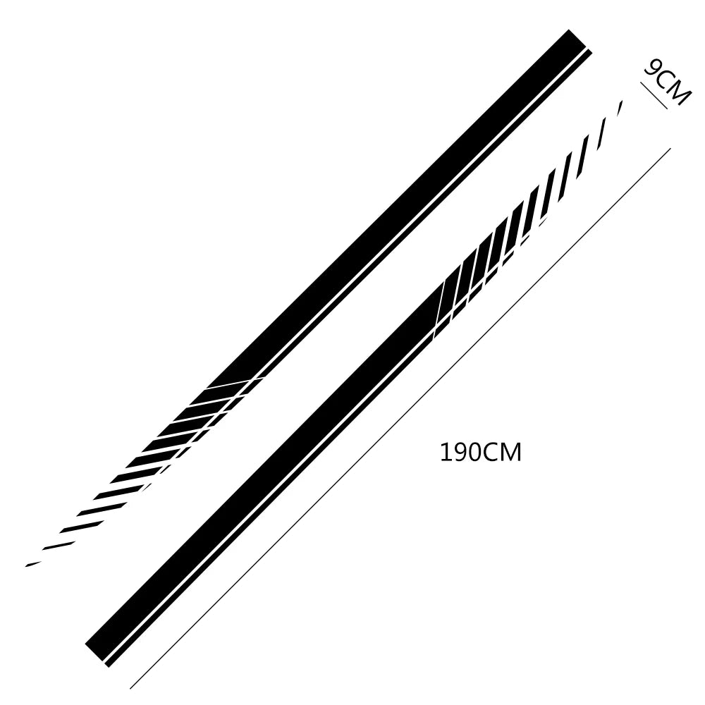 Door Pvc Stickers Sport Strips Vinyl Film Side Skirt