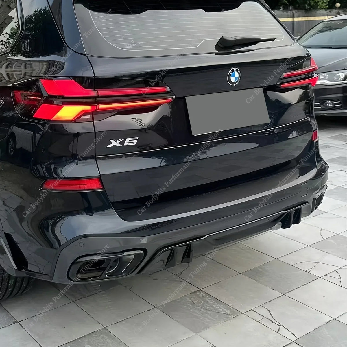 For BMW X5 G05 M50I M50D Gloss Black Mp Rear Diffuser Bumper Lip