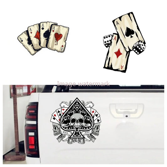 For Motorcycle Vinyl Creative Art Playing Card Joker Spades