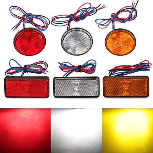 12V Motorcycle Round Tail Turn Singal ATV Reflectors Truck