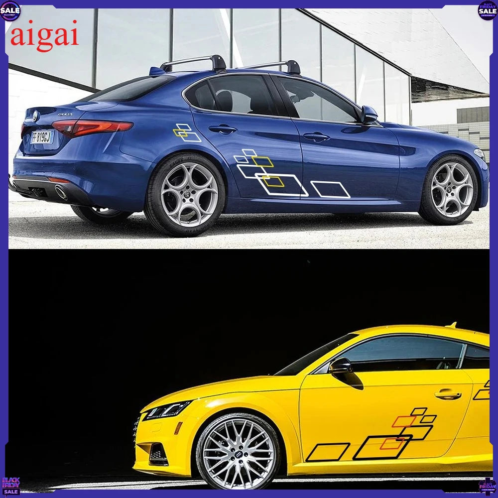 2PCS Sticker Both Side Body Vinyl Film Stylish Personalized