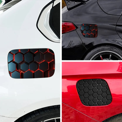 1PC 2PCS Honeycomb Pattern Fuel Tank Cap Stickers Waterproof