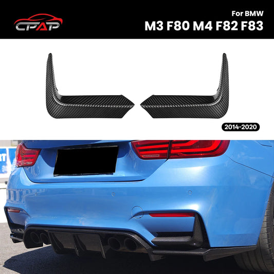 For BMW M3 F80 M4 F82 Real Dry Carbon Fiber Rear Splitter Bumper