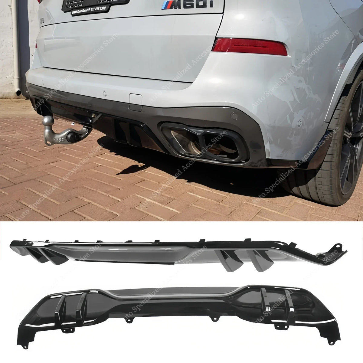 For BMW X5 G05 30D 40D Gloss Black Mp Rear Bumper Lip Exterior