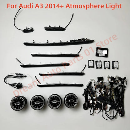 For Audi A3 S3 Carbon Fiber Ambient Color Interior Lighting