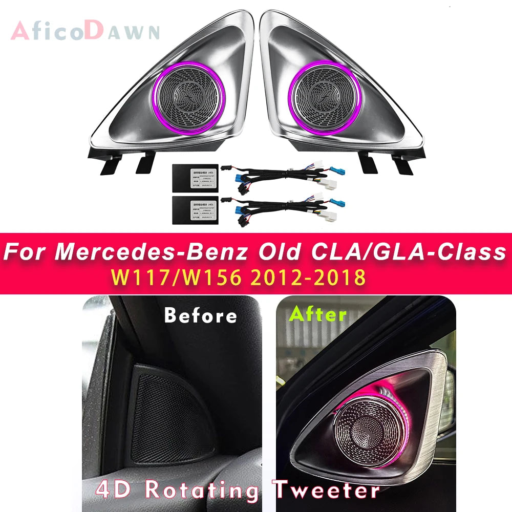 For Mercedes Benz LED Ambient Light W176 W117 W156 4D Rotating