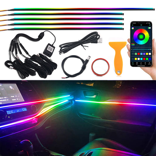 In Ambient Symphony Rainbow Interior RGB Neon Acrylic Strip