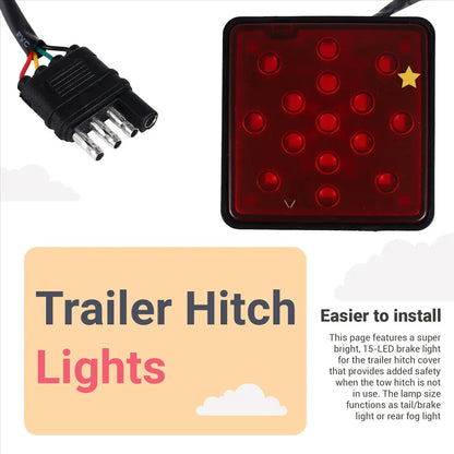 11.11red Inch Trailer Truck Hitch Tow Haul Receiver Cover