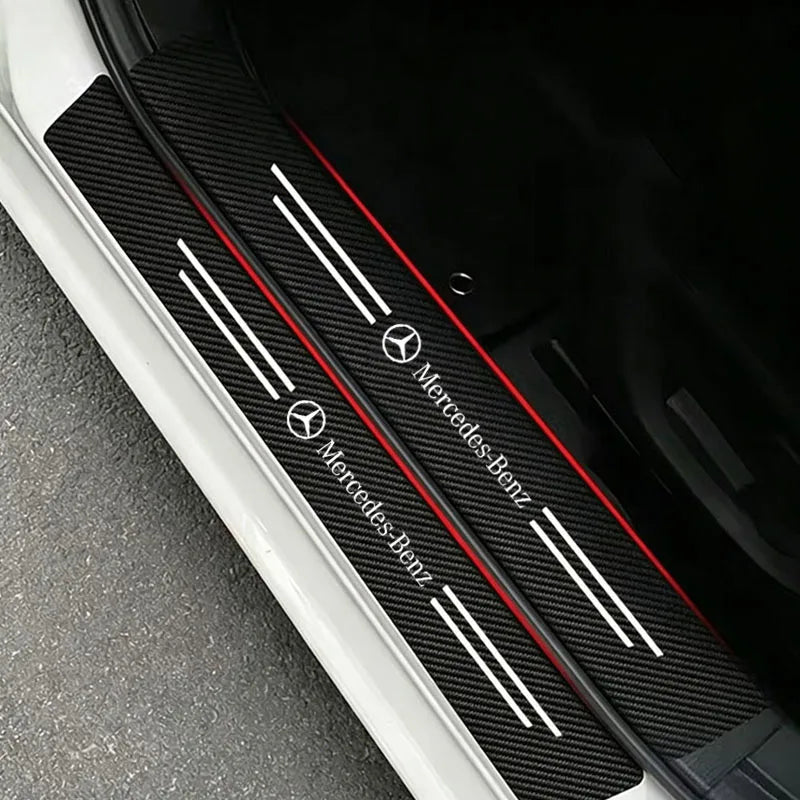 For Mercedes Benz S320 W164 W203 Carbon Fiber Door Sill Welcome