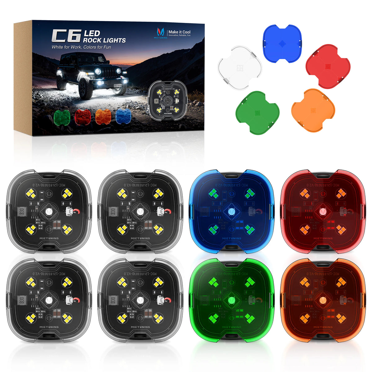 Mictuning C6 Rock 4POD 8POD Kit 1000LM Bright Multifunctional