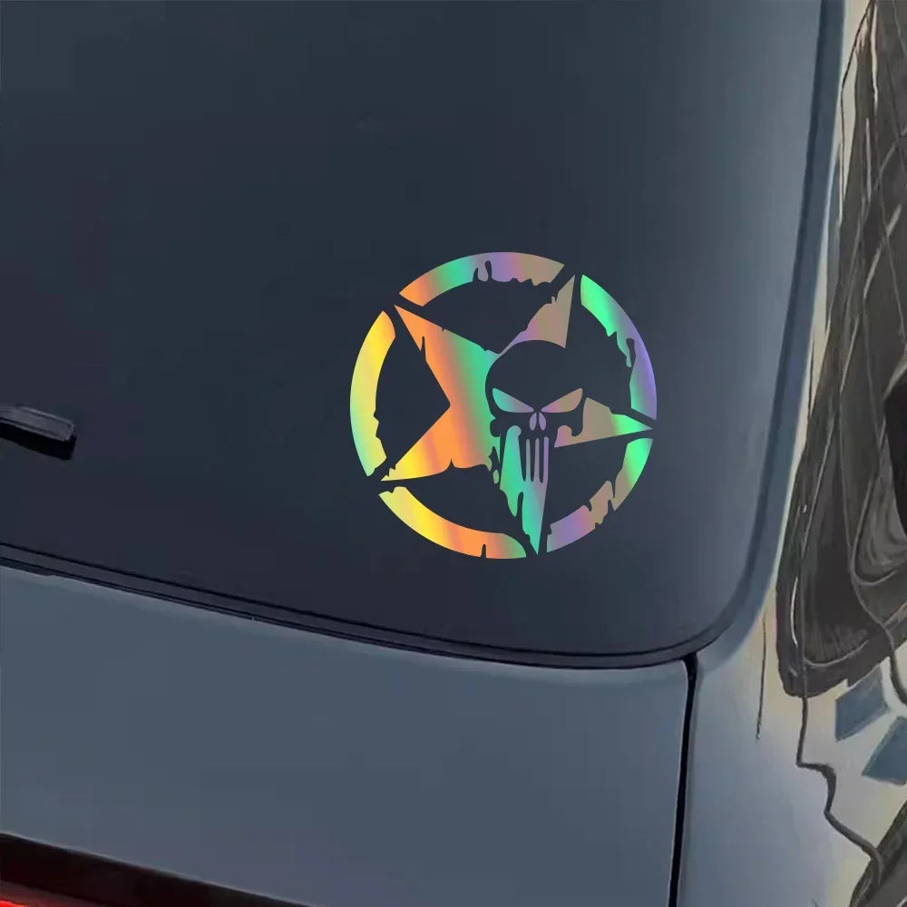 Sticker Star Skull Pentagram Stickers Waterproof Vinyl Decal Body