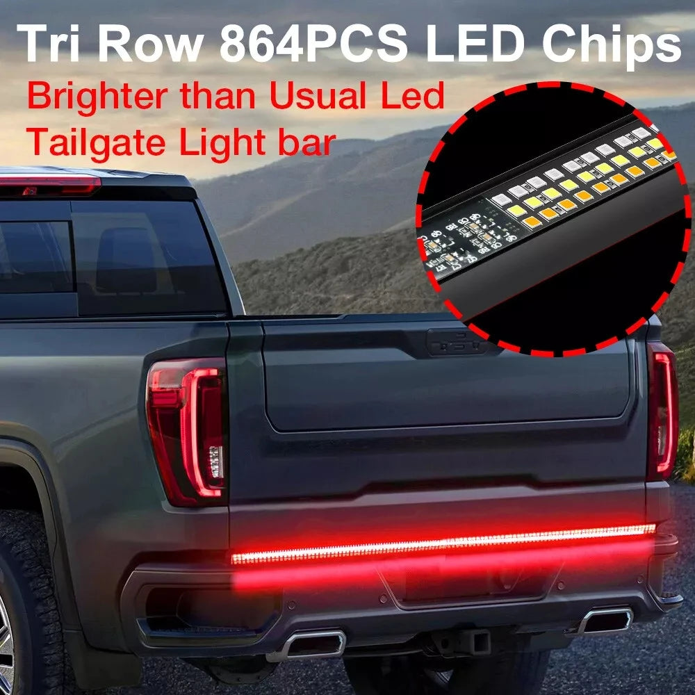 For Chevy Silverado Ford Dodge Truck Rear Tailgate Strip Bar