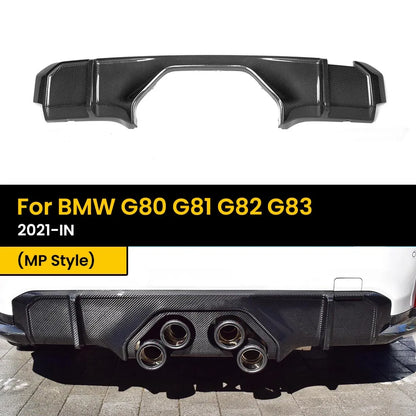 For BMW G80 G81 G82 G83 Real Dry Carbon Fiber Rear Diffuser