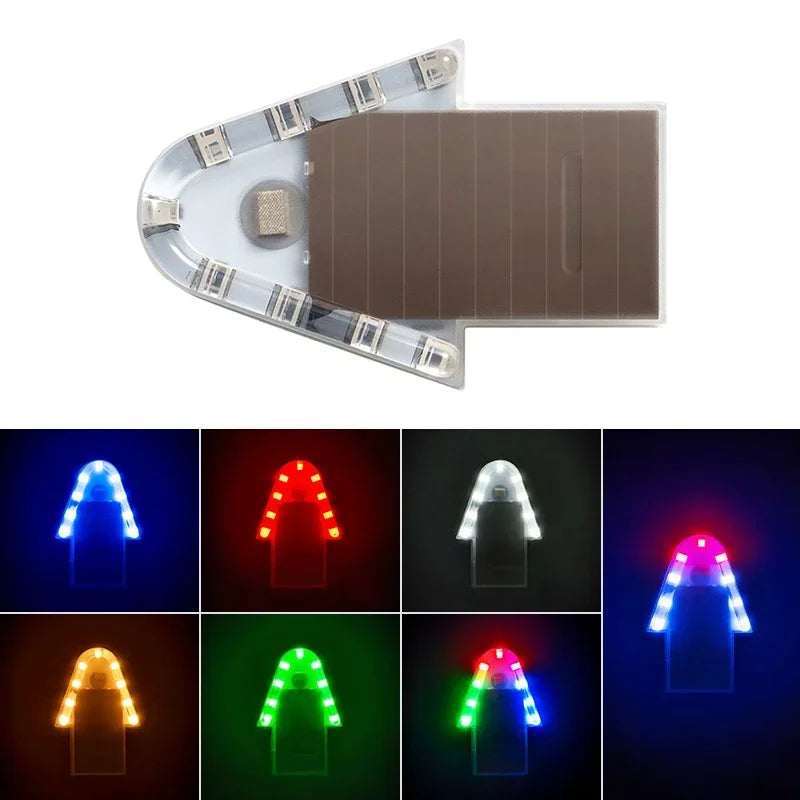 Motorcycle Anti Rear End Collision Solar Powered Flashing Warning