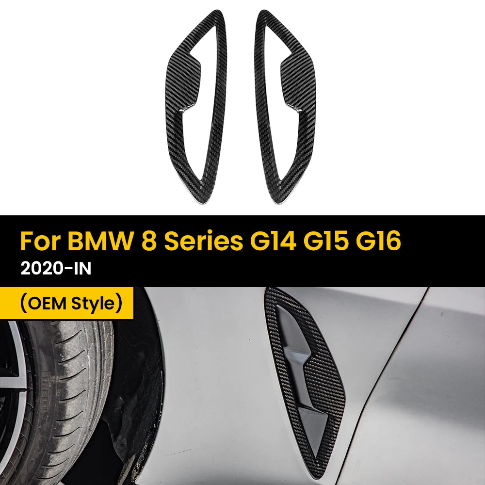 For BMW 8 Series G14 G15 Real Dry Carbon Fiber Sticky Side