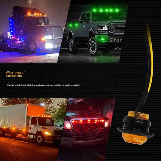 MINI Round Side Marker Brightness 24V Truck Trailer Indicators