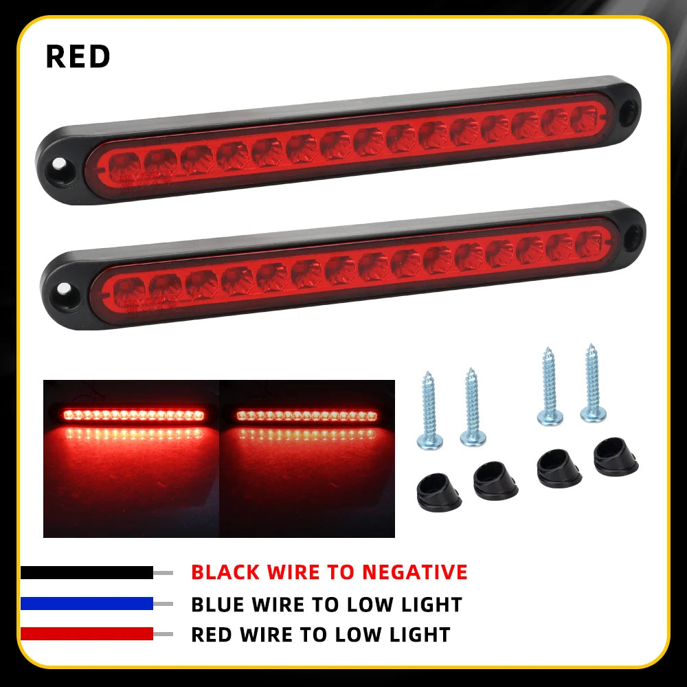 1X Bar 15LED Bulbs Truck SUV Rv Brake Signal