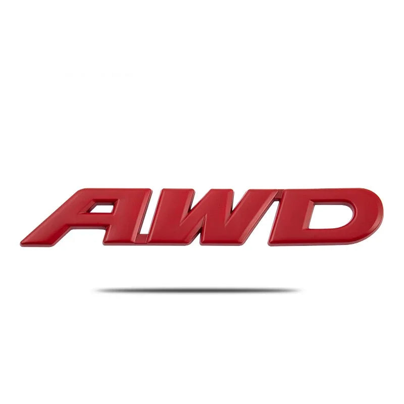 For Awd Logo Emblem Sticker Fender 3D Metal Letters Trunk Badge