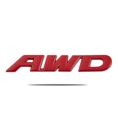 For Awd Logo Emblem Sticker Fender 3D Metal Letters Trunk Badge