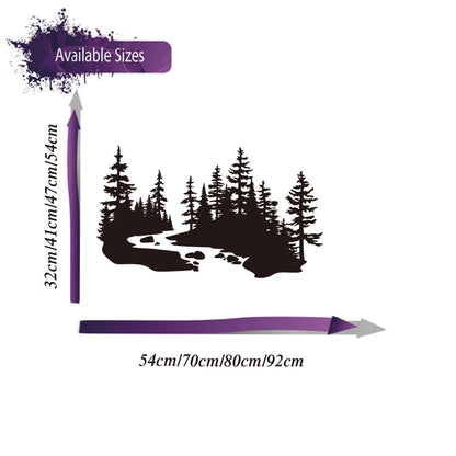 Large Original River Trees Landscape Camper Rv Sticker Decal