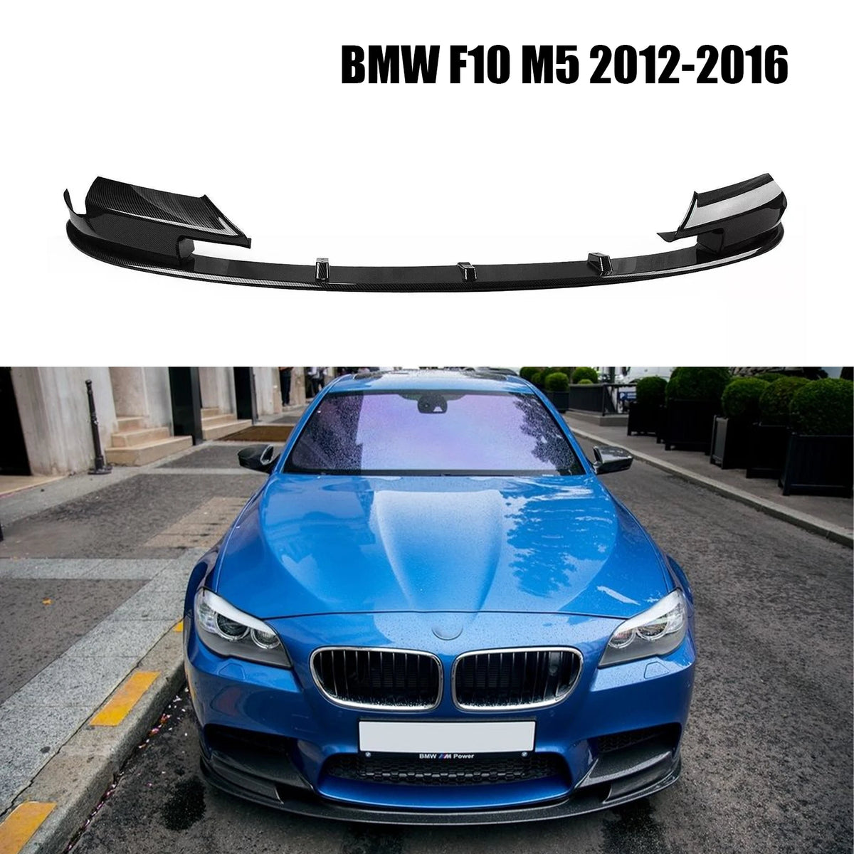 For BMW F10 M5 2012-2016 4PCS Front Bumper Spoiler Lip Splitter