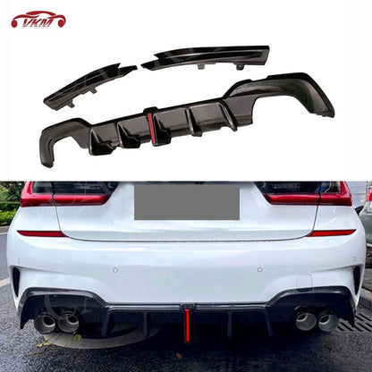 For BMW G20 G28 M Sport Carbon Fiber Rear Bumper Diffuser