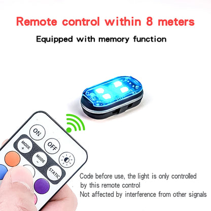 For Motorcycle 6X Atmospher Wireless Strobe Colors Warning