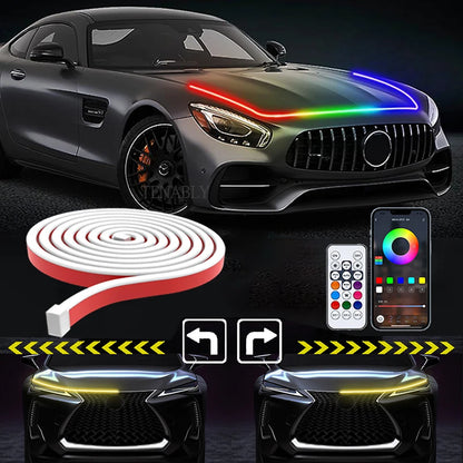 RGB Hood Multicolor Dynamic Scan Start Daytime Running Turn