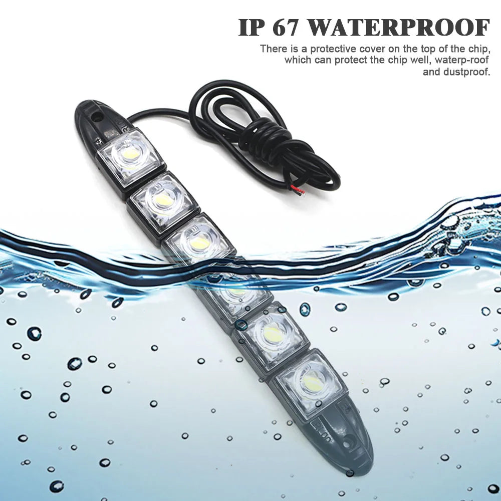 2PCS 12LED Flexible Drl Daytime Running Fog Driving Waterproof