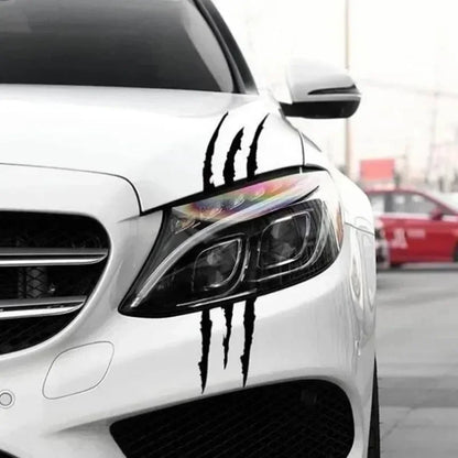2PCS Reflective Monster Claw Scratch Decal Headlight Waterproof