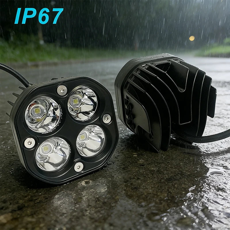 For Motorcycle Inch 40W Work Spot Offroad Driving Truck SUV ATV