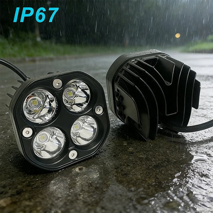 For Motorcycle Inch 40W Work Spot Offroad Driving Truck SUV ATV