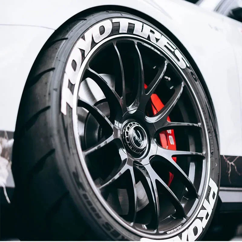 For Racing Tires Of Tire Letter Stickers Toyotires Rubber 3D