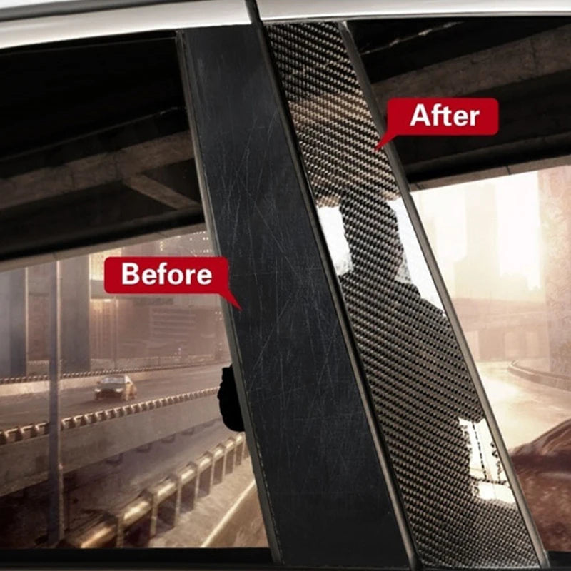5M Carbon Fiber Sticker Paste Protector Strip Door Sill