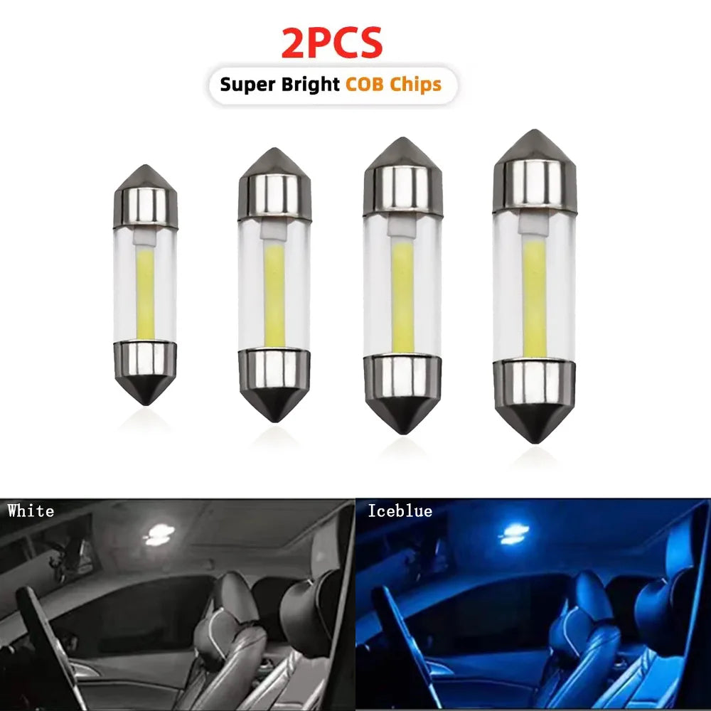 2PCS Interior Festoon 31MM 36MM 39MM 41MM C10W C5W