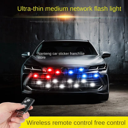 In SUV Grille Strobe Warning Flashing External Wireless Control