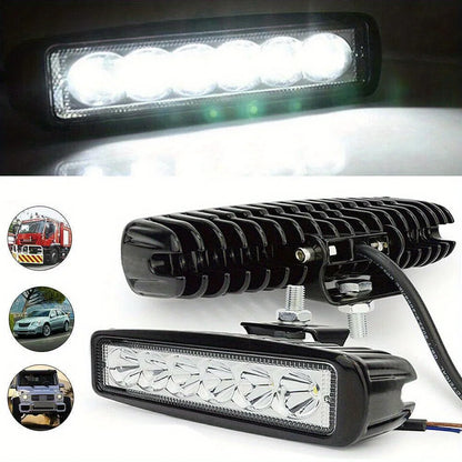 2PCS 18W Work Drl Spotlight Bright Offroad SUV Truck
