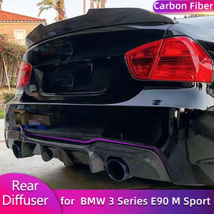 For BMW 3 Series E90 M Carbon Fiber Rear Bumper Diffuser Lip