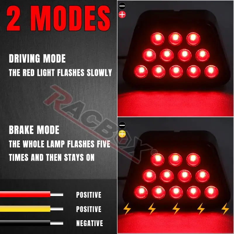 For Ford 12 Pilot Rear Bumper Brake Strobe Warning Truck Trailer