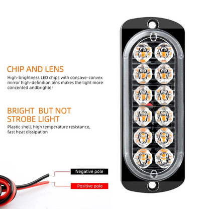 Kebedumei 12LED Warning Breakdown Emergency Truck Trailer Beacon
