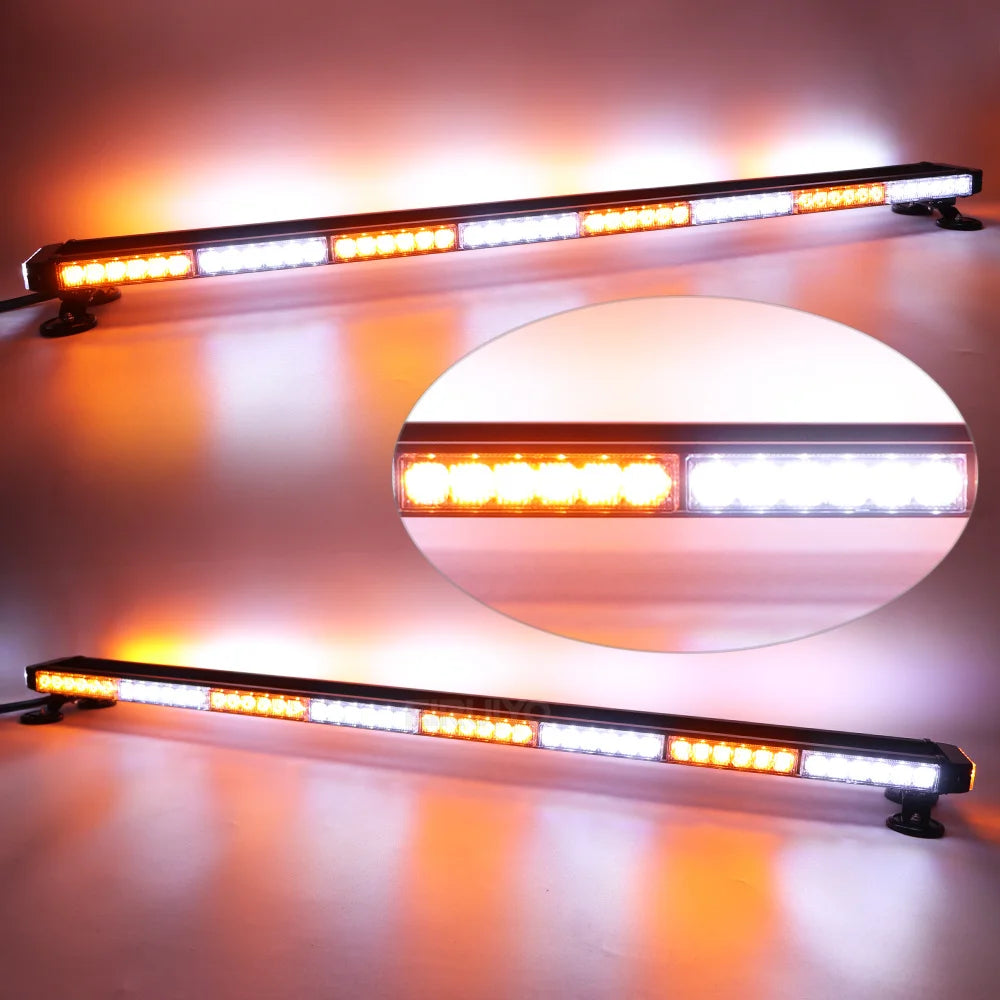 Signal Traffic Adviser Emergency Warning Strobe Bar Yellow White
