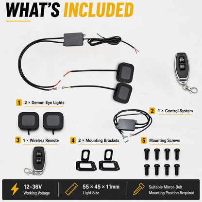 In Motorcycle Devil Eyes Mirror Dynamic Motorbike Demon Wireless