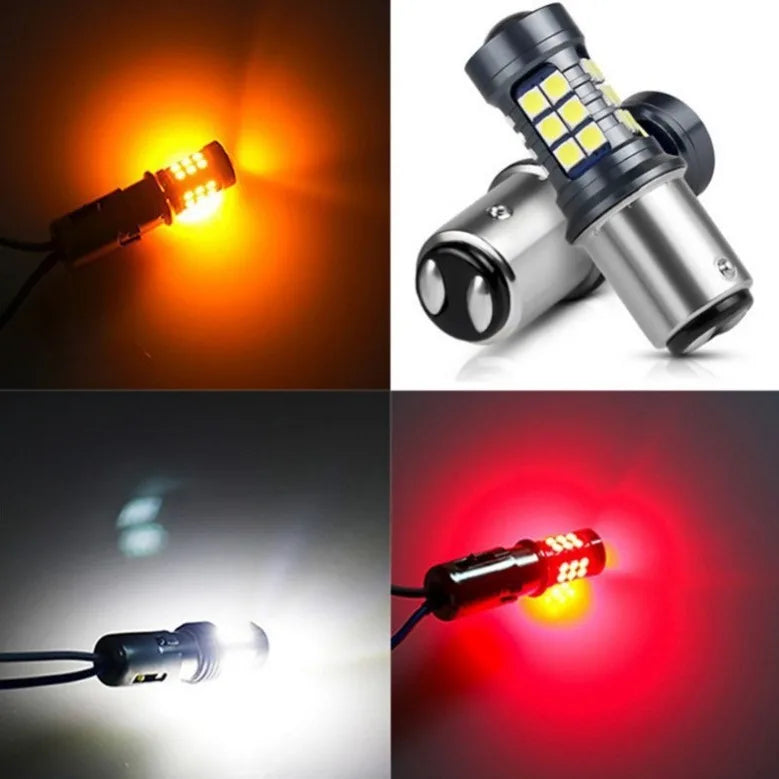 2PCS Signal lamp1157bay15d T15 Bulb Super Bright 3030 27SMD