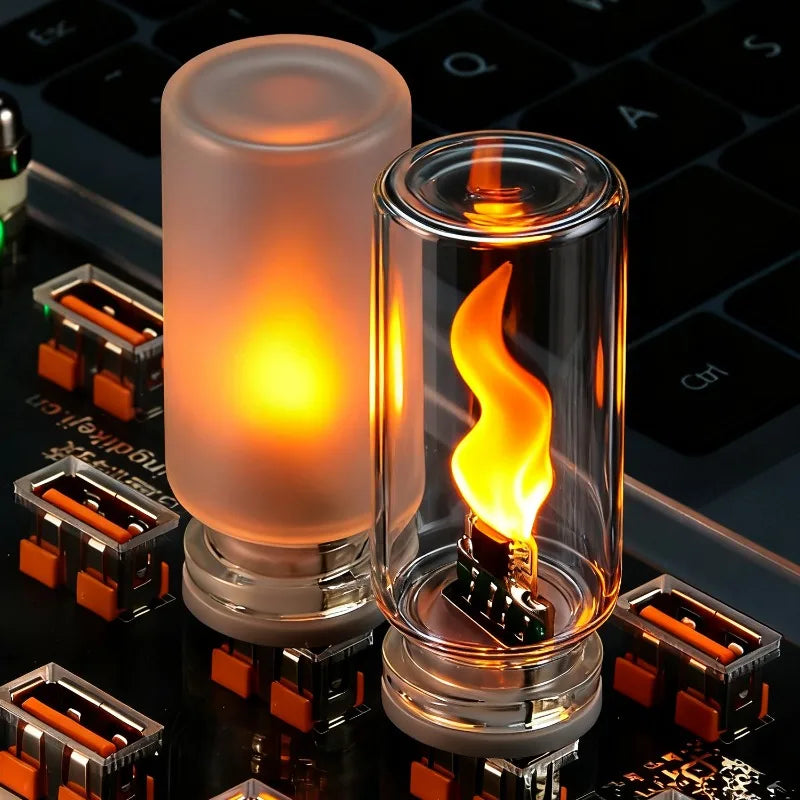Interior 5V USB Flickering Candle Bulbs Ambient Lighting Night