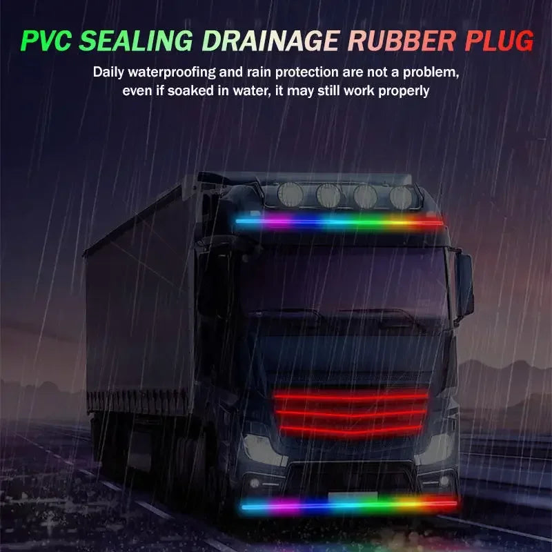 Truck Singal Night Driving Safety Warning RGB Colorful Flashing