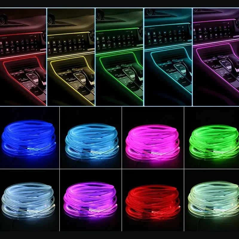 RGB Interior Ambient Neon Atmosphere Fiber Optic Strip Symphony