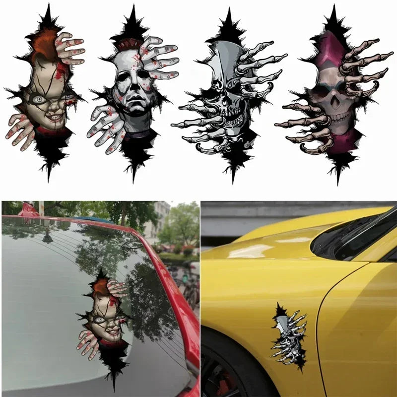 Sticker Horror Characters Skull Force Open From Cracked Series