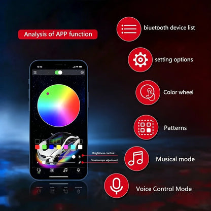In Floor Mat Ambient RGB APP Control Customizable Interior
